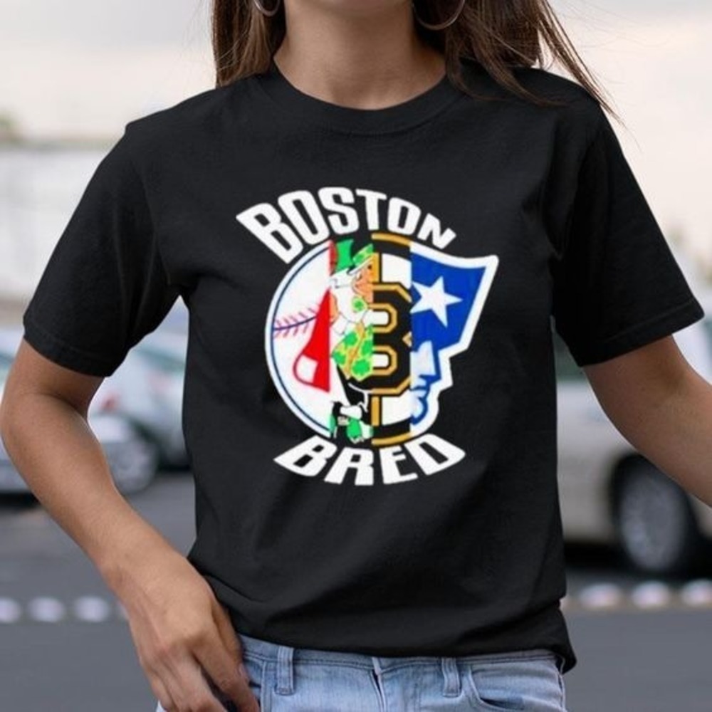 Boston Bruins Celtics Red Sox England Patriots Boston Bred Shirts